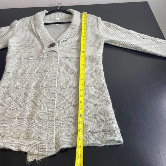 Monoreno Gray Long Sleeve Button Cozy Comfy Cardigan Sweater Size Small - Picture 9 of 11